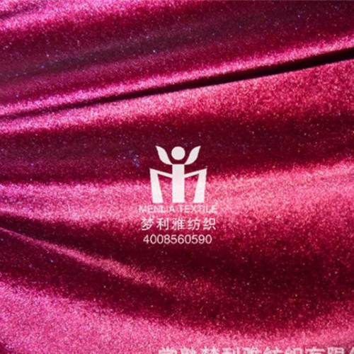 现货直销不倒绒 素色喷花银狐绒 保暖睡衣内衣绒布面料图1