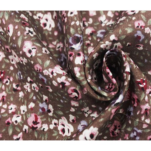 人丝棉小碎花印花平纹布 四季休闲衬衫 服装面料 现货图2