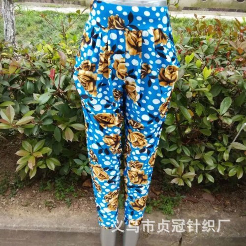 ** 中老年女裤九分冰丝哈伦裤夏季打底裤地摊特价冰丝女裤图1
