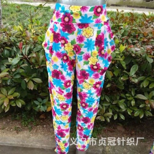 ** 中老年女裤九分冰丝哈伦裤夏季打底裤地摊特价冰丝女裤图2
