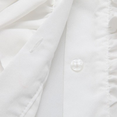 清仓特价 2013秋季女士衬衫 OL立领泡泡袖短袖T恤荷叶边雪纺衫衬