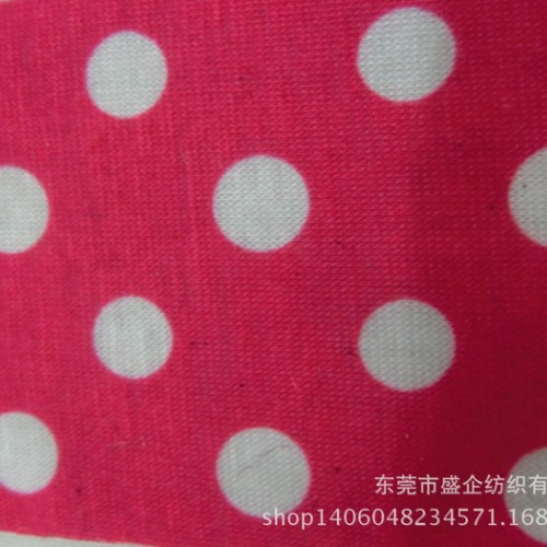 SQ019#直销针织圆点布面料 T/C圆点布面料 T恤睡衣面图1