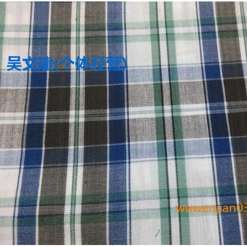 现货全棉40支色织格子 衬衫 童装夏装透气吸汗校服面料图2