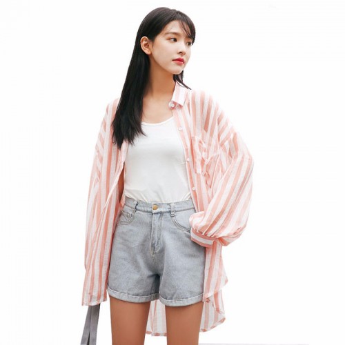 自主品牌002# 夏季防晒衫衬衫长袖女厂家货源女装批发一件代发图5