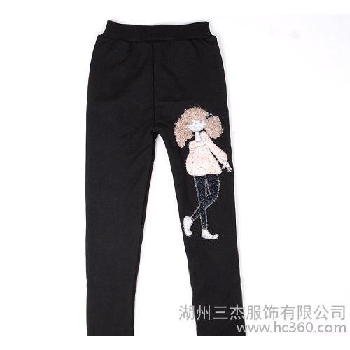 女童打底裤加绒加厚 儿童裤子秋冬款保暖裤纯棉长裤不倒绒打底裤图1