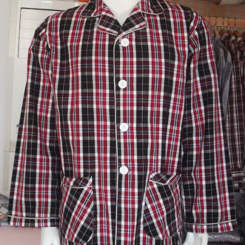 直销纯棉休闲老粗布新款家居服保暖透气居家睡衣套装图3
