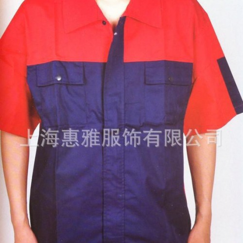 夏季工作服涤棉夹克衫衬衫POOL衫广告衫厨师服白大褂定做图2