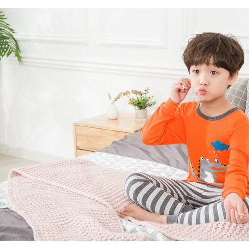 儿童全棉保暖内衣套装睡衣纯棉女童男童秋衣秋裤小孩长裤图7