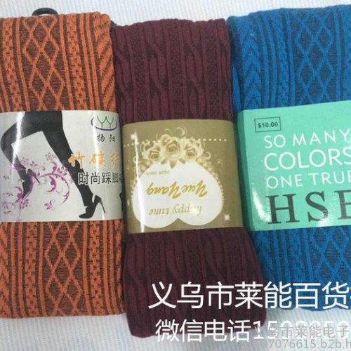 秋季女士打底裤 高密度锦踩脚一体裤批发图2