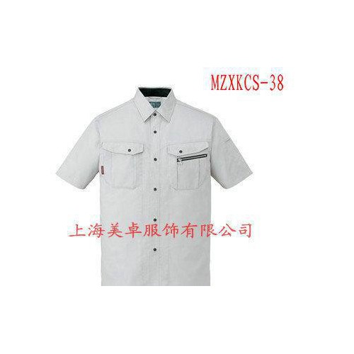 工作服 劳保衬衫 普通工作服 上海制服 短袖工人衬衫 上海厂图2