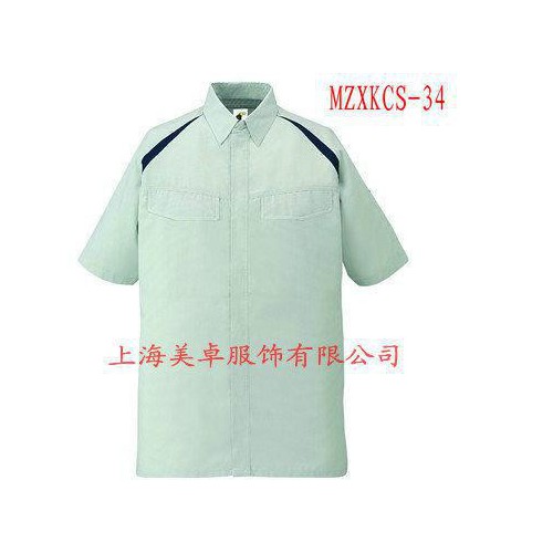 工作服 劳保衬衫 普通工作服 上海制服 短袖工人衬衫 上海厂图3
