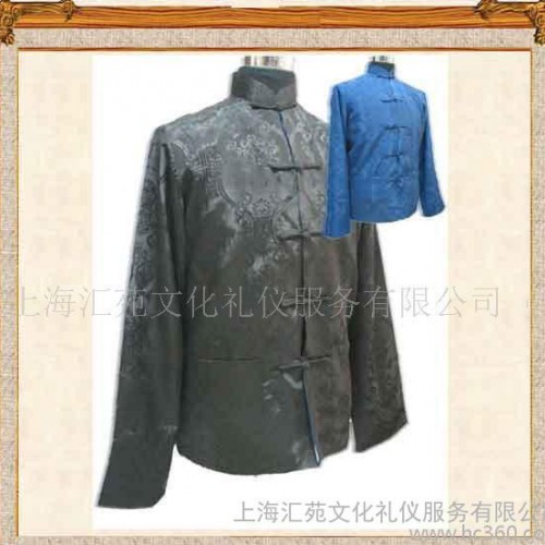 特价『天乐』男士丝绸 双面穿唐装经典蓝 黑色 3130图1