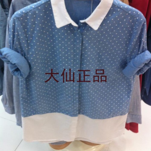 代购韩国女装BCR秋款长袖衬衫XCSX400A吊牌价588图2