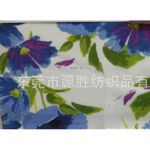 涤棉CVC针织卫衣布睡衣用布印花YS-1618L图2