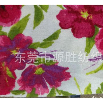 涤棉CVC针织卫衣布睡衣用布印花YS-1618L