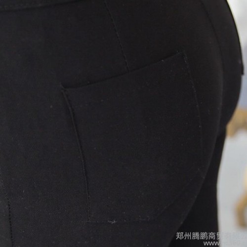 2015春秋韩版铅笔裤弹力裤修身韩范女打底裤高腰小脚裤休闲女图2