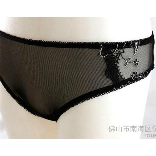 法国原单品牌高端透明黑色网纱刺绣女士家居服吊带睡衣睡裙套装图2