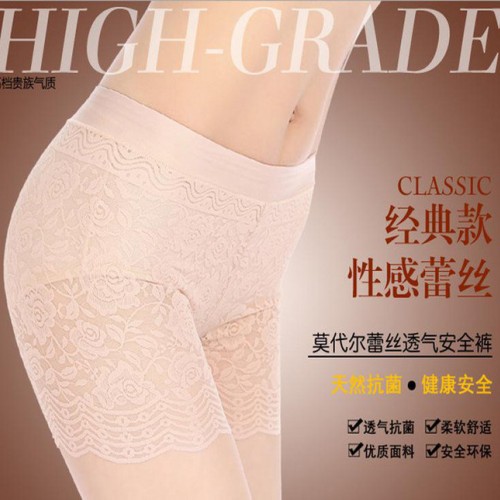 短裤防走光安全裤 全蕾丝边三分裤打底裤子 办透明保险裤女图2