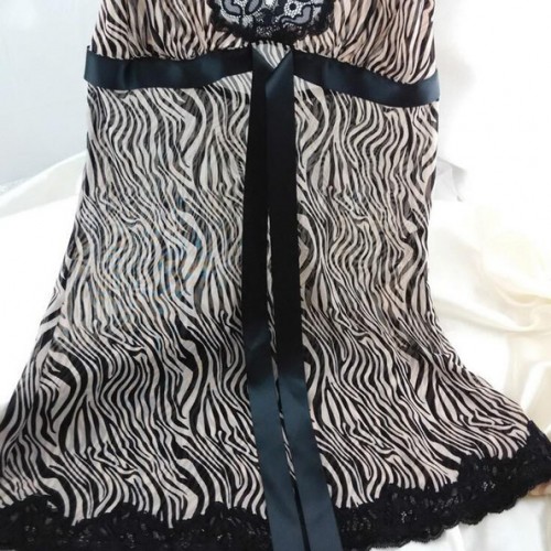 品牌情趣蕾丝雪纺性感女士内衣家居服睡衣吊带睡裙套装一件代发图1