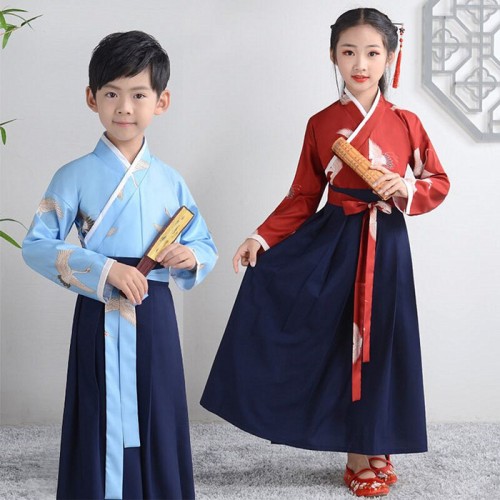 唐装汉服 儿童古装定制  演出服装定制租赁图2
