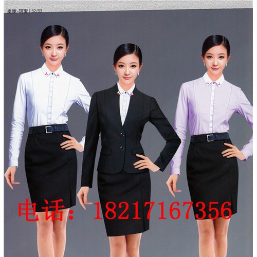 办公女职业装|夏季女衬衫|夏季职业套装|白领工作服|全棉衬衫图3