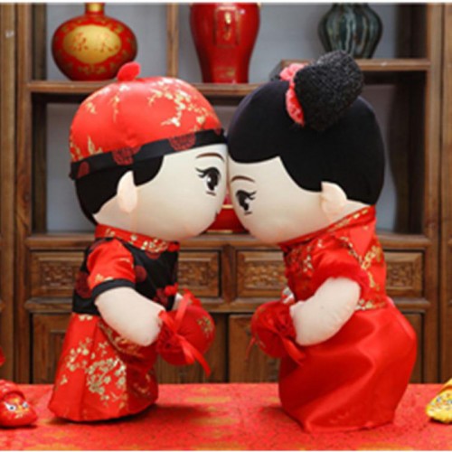 创意结婚礼物唐装布娃娃毛绒玩具可爱公仔男女朋友生日礼品**图6