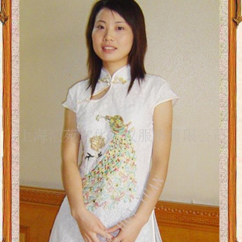 红色女式优雅唐装 绣花 唐装上衣 3201-09图2