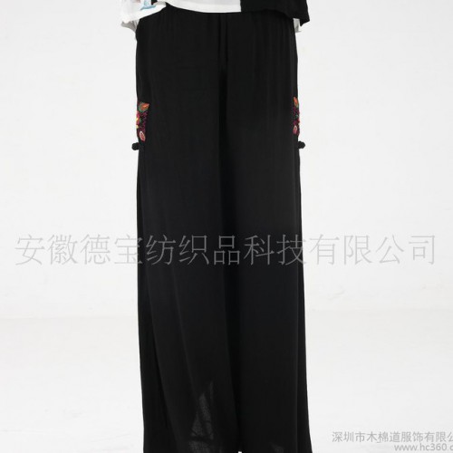 木棉道.新款品牌唐装 时尚休闲民族风女装裙裤 舞蹈服装批发图1
