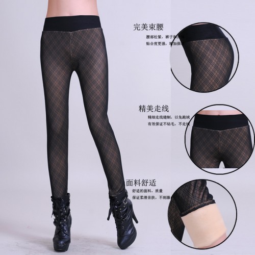 供应天涯路服饰0025** 价加绒加厚打底裤珍珠绒压花打底裤图1