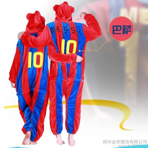 2014kuka新款 水貂绒连体睡衣卡通连体服巴萨亲子装超柔软图2