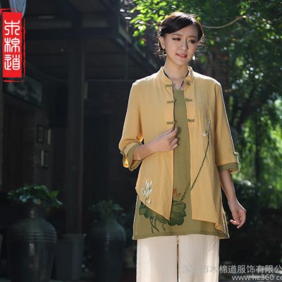 木棉道.女士唐装春装新款上衣 国学传统文化服装 民族风16013