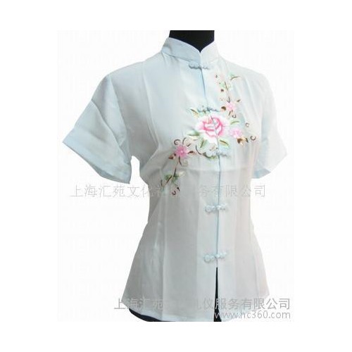 『天乐』丝绸 女子短袖唐装 绣花 3375图2