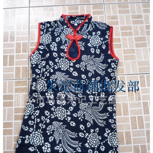 2014夏季儿童旗袍 无袖女童唐装公主裙民族风小女孩演出服图3