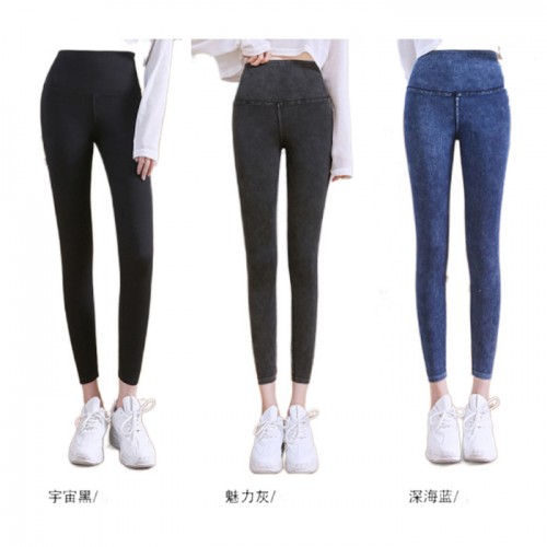卡卡同款牛仔芭比裤高腰收腹提臀打底裤女瑜伽加厚塑形紧身牛仔裤图8