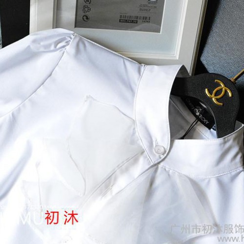 实拍秋冬新品白衬衫女长袖新款打底纯棉寸衫修身韩范学院风衬衣女图2