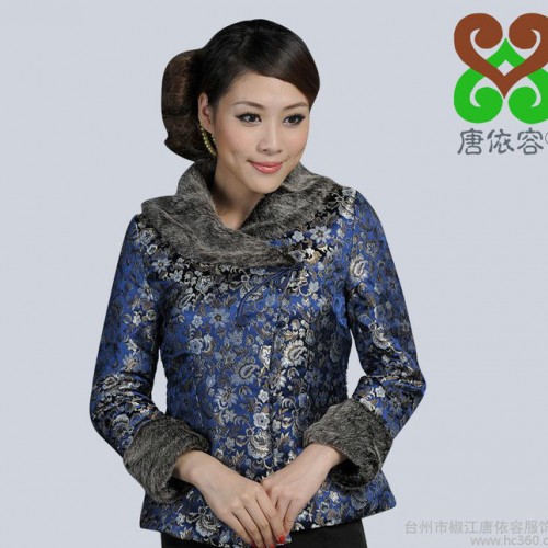**唐装棉衣女 中式棉袄 中老年女装棉衣外套妈妈装冬装图1
