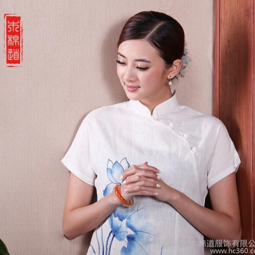 木棉道.新款手绘复古中国民族唐装国学传统文化上衣批发18235图3