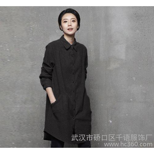 2015夏季女装新品衬衫 OL通勤中长款宽松衬衣女 一件代发图2