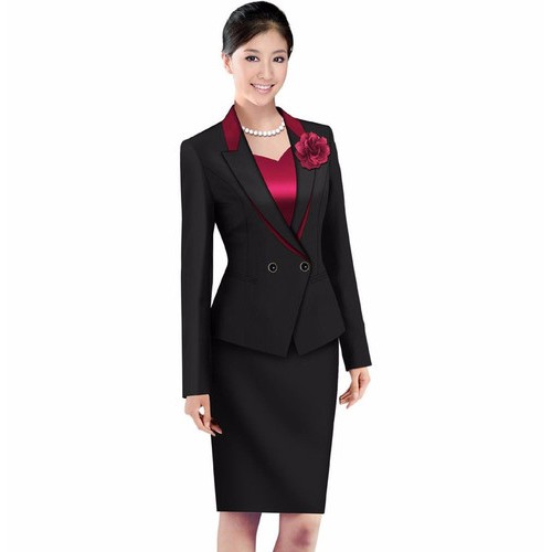 专业定制女职业衬衫套装夏季行政办公文员客服前台职业装**图3