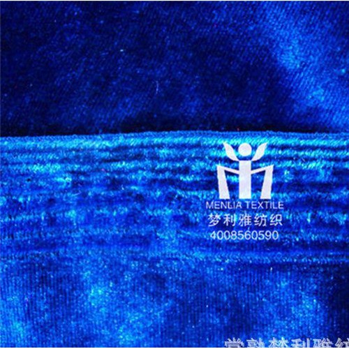 涤纶氨纶不倒绒印花保暖打底裤面料 现货印花素色不倒绒面料图1