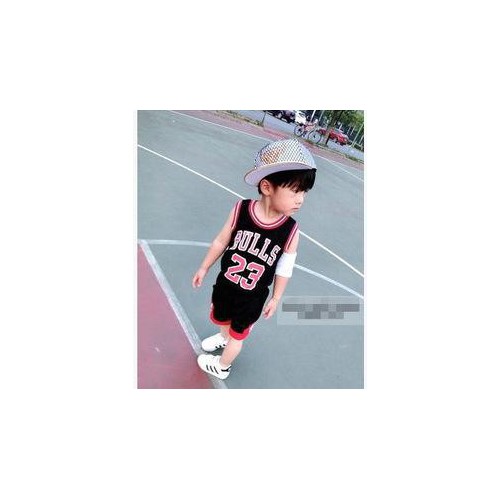2015 童装 儿童运动装套装篮球服公牛队服背心短裤图1