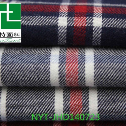 纽意特梭织秋冬法兰绒 磨毛格子衬衫面料  生产厂家图1
