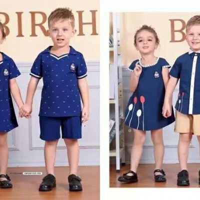 麦骏琪品牌2017夏季新款园服套装 幼儿园宝宝夏季服装两件套 韩版休闲运动装定做