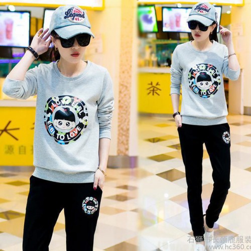 2015新款运动套装女春秋早秋新款套装运动服女运动装长袖大码图2