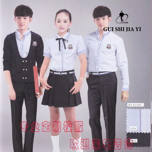 贵仕佳艺秋季英伦风女装学院风校服套装　中学生制式运动装校服定制图4
