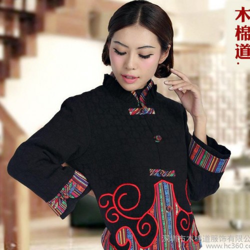 火拼木棉道.秋冬传统民族服古装服装手绘棉麻外套上衣文化复古图2
