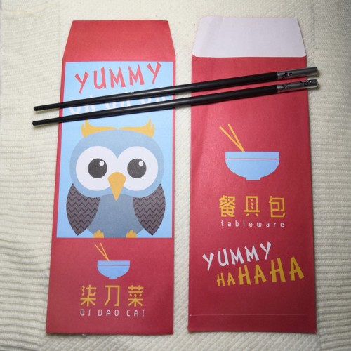 西餐厅刀叉套生产厂家  刀叉套定制  印标刀叉套  厂价订做餐包袋 外卖餐包袋印制图3