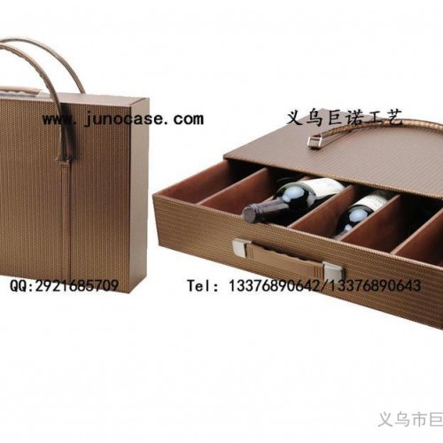 六支装葡萄酒皮盒 6瓶装红酒礼盒 现货款式 混批 免费印公司标