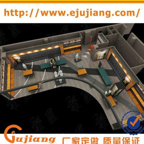知名品牌服装陈列架 定做设计服装展示柜 卖场服装定制工厂图1