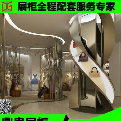 女装展示柜不锈钢女装展柜设计服装展柜制作生产厂展柜设计图3